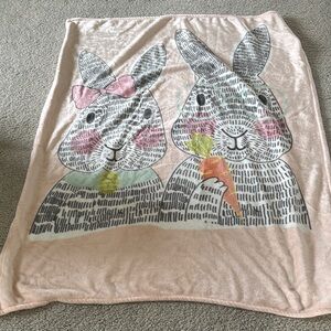 Cute Bunny Print Blanket
